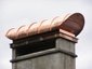 Non venting chimney cover with radius standing seam roof panels - installation