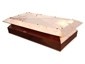 Non venting copper chimney cover for inactive chimney with angled base and flat roof - view 4