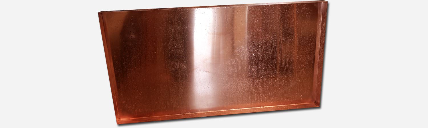 48oz copper shower pan floor