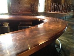 Radius Copper bar top