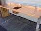 Brushed copper countertop with waterfall, backsplash, drain board and integrated sink - view 4