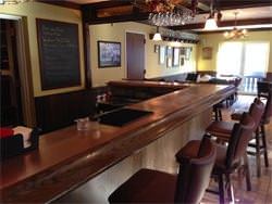 Copper bar top with drink tray