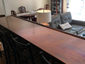 Copper island with rivets and dark patina finish - installation photo - view 1