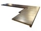 Dark patina copper bar top with drink rail and rivets - view 5