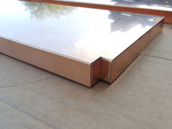 Natural finish copper top with soldered seams - view 10