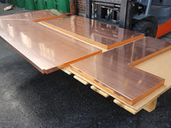 Natural finish copper top with soldered seams - view 5
