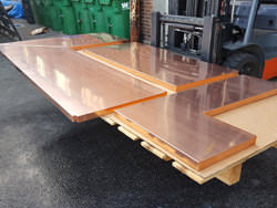Natural finish copper top with soldered seams - view 6