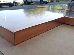 Natural finish copper top with soldered seams - view 9