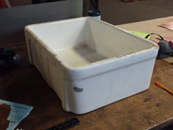 Original old porcelain sink - view 1