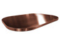 Oval custom brushed copper table top with soldered edge - view 1