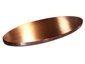 Oval copper bar top with rivets and grain finish - view 2