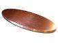 Oval copper bar top with rivets and grain finish - view 5