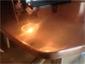 Oval copper island top with cooktop hole - view 6