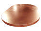 Oval island copper counter top with satin finish