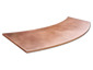 Satin finished curved copper 24 oz counter top with soldered on sides - view 1