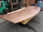 Satin finished curved copper 24 oz counter top with soldered on sides - view 6