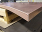 Satin finished curved copper 24 oz counter top with soldered on sides - view 7