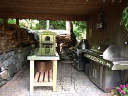 Outdoor stainless steel top for kitchen