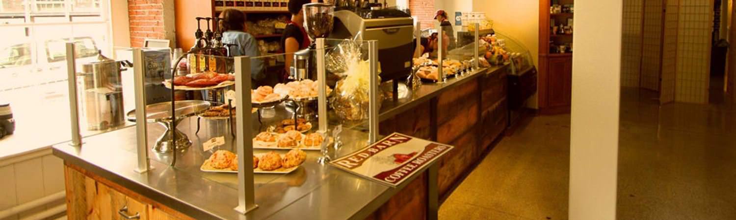 Stainless steel counter top for coffee shop