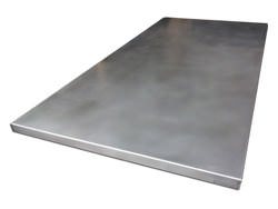 Satin finished stainless steel counter top