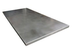 Satin finished stainless steel counter top
