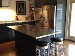Stainless steel satin finish counter top for kitchen island