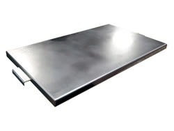 Stainless steel removable counter top with handles satin finished