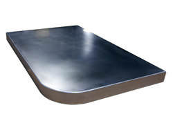 Stainless steel satin finish round counter top