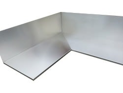 Welded corner stainless steel counter top