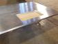 Brushed zinc island top made for under mount sink installation - view 2