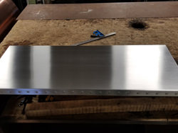 Custom zinc counter top with stainless steel nails - view 4