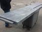 Dark patina zinc bar top with drink tray and brass pins - view 5