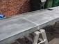 Dark patina zinc bar top with drink tray and brass pins - view 8