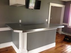 Zinc bar top with #4 appliance grain installation - view 3