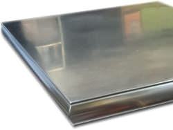 Zinc counter top with custom edge