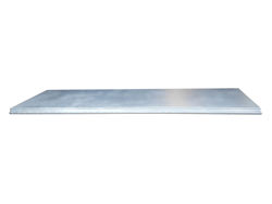 Zinc counter top with detailed edge and round head stainless steel rivets - view 2
