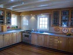 Zinc counter top with integrated sink and bullnose edge