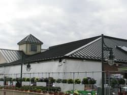 Bronze aluminum cupola on metal roof