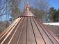 Copper roof with finial during installation - view 2