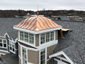 Copper roof with finial during installation - view 2