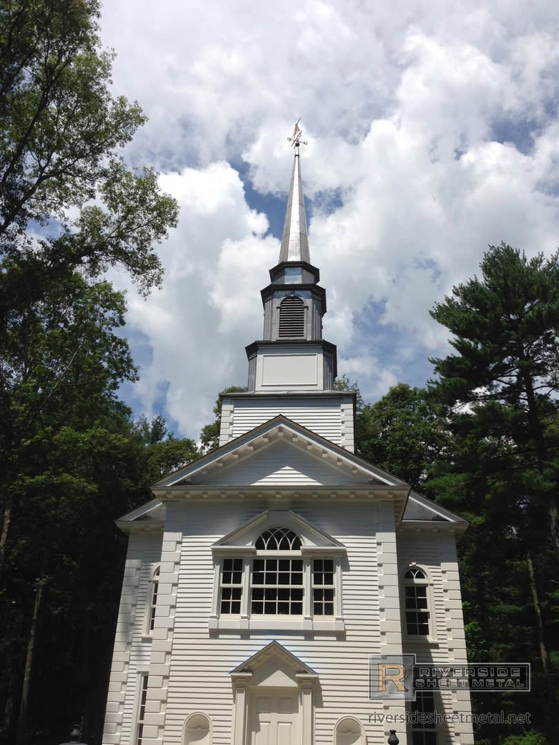 Lead coated copper steeple with weathervane - Boston