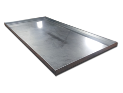 Drip pan for ac unit in galvanized steel with hem