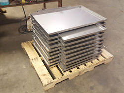 Stainless steel drip pans in fabrication - view 3