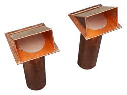 Copper dryer vents without screen with flapper