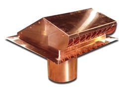 Custom static copper dryer vent with flapper