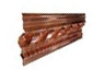 Custom copper cornice with dentil work and radius sections - view 1