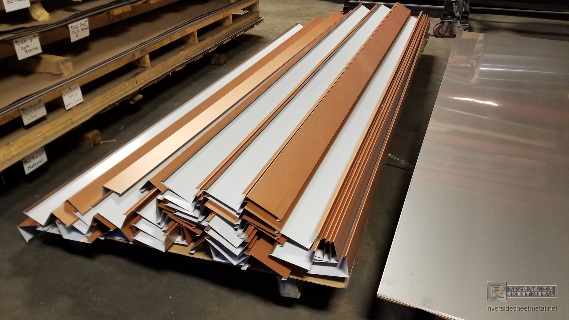 Copper Penny sheets & coils. Gutters & metal roofing