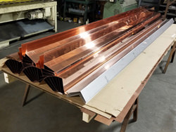 Copper drip edge with hook strip - view 1