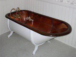 Copper bathtub