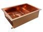 Custom copper ice tray with drain pipe welded - view 1